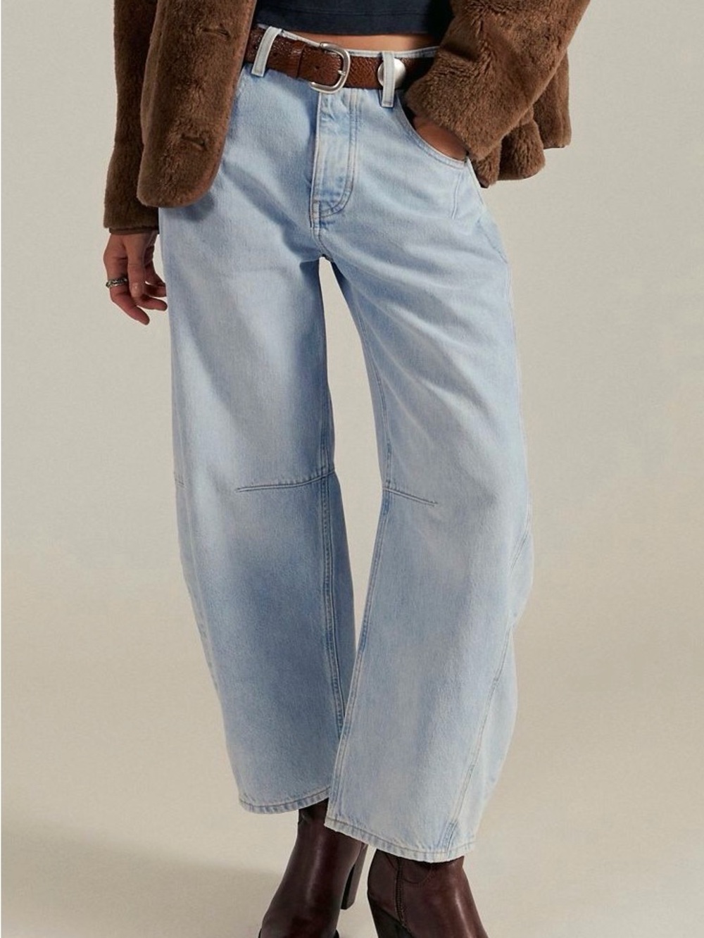 CRVY Venus Barrel Jeans (We The Free Good Luck Barrel Jeans online exclusive)